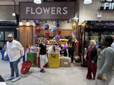 The flower section at Fine Fare Supermarket on opening day