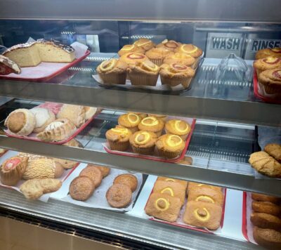Pastries in the La Cabaña bakery case