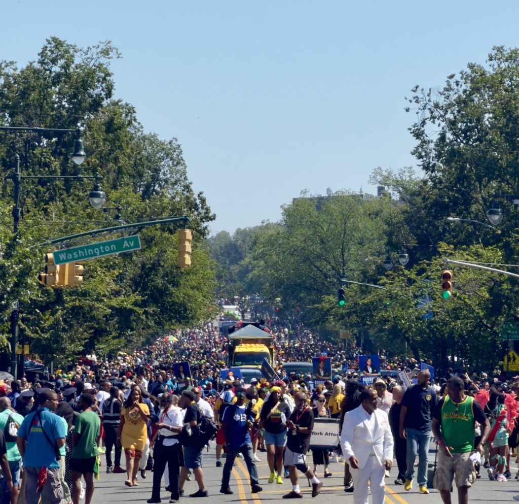 Crowds along the Labor Day parade route at Washington Avenue, September 7, 2026